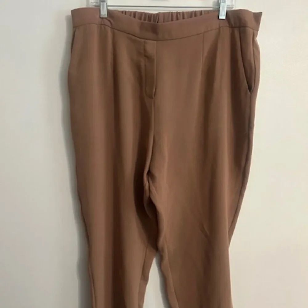 Massini Tan pull-on ankle pants. size XL